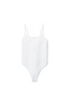 Alexander Wang white cami bodysuit in ribbed knit
