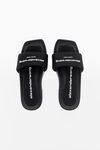 Alexander Wang black logo platform slide