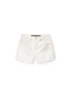 alexander wang shorty high-rise shorts in natural denim vintage white