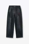 Alexander Wang sunfade black 徽标装饰加大款运动裤