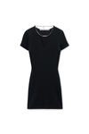 Alexander Wang black 黑色徽标铭牌紧身迷你连衣裙