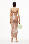 alexander wang maxi tank dress in sequin nylon flax