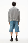 alexander wang high neck pullover in dense fleece acid grey