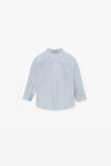 alexander wang 密织棉质领尖纽扣衬衫 xenon blue