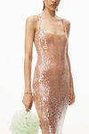 alexander wang maxi tank dress in sequin nylon flax