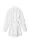 tie waist shirt dress in cotton
