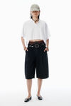 Alexander Wang vintage white white logo cropped jersey tee