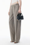 Alexander Wang mink melange grey wool mohair tailored pant