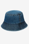 alexander wang embossed bucket hat in denim deep blue