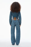 Alexander Wang vintage medium indigo 牛仔布机车夹克