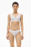 alexander wang 罗纹平纹布紧身胸衣 heather grey