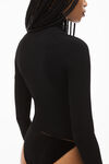 alexander wang 紧身尼龙长袖高领衫 black