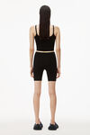 alexander wang bike shorts in stretch viscose knit black