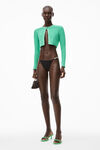 alexander wang crystal logo bikini bottom  black