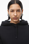 alexander wang 硬挺毛圈布连帽衫 black