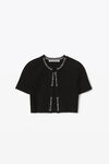 alexander wang 提花徽标装饰弹力针织开衫 black