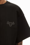 alexander wang beefy graphic tee in japanese jersey black