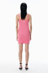 Alexander Wang lotus pink 粉色华夫纹针织吊带连衣裙