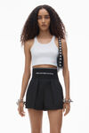 Alexander Wang black safari short in cotton tailoring