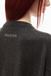 Alexander Wang charcoal melange 水晶羊毛圆领套头衫