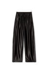 alexander wang track pant in satin jersey black