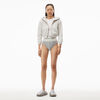 alexander wang 徽标装饰罗纹针织松紧内裤 grey