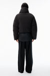 Alexander Wang black black puffer coat with detachable scarf