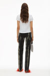 alexander wang puff logo shrunken tee in cotton jersey white