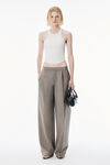 Alexander Wang mink melange grey wool mohair tailored pant