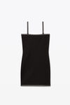 alexander wang 密织尼龙水晶饰边迷你裙 black