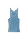 Alexander Wang washed blue 罗纹棉经典工字背心