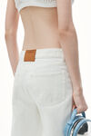Alexander Wang vintage white ez 中腰直筒牛仔裤