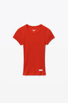 alexander wang 罗纹棉短袖 t 恤 red