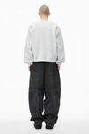Alexander Wang vintage heather grey 密绒圆领套头衫