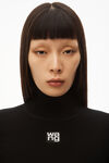 alexander wang 弹力针织高领上衣 black