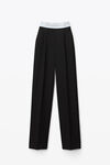 HIGH-WAISTED PLEATED TROUSER IN TWILL