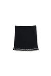 Alexander Wang black ribbed miniskirt with logo