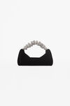 alexander wang scrunchiee 天鹅绒迷你手袋 black