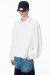 Alexander Wang white long-sleeve polo shirt