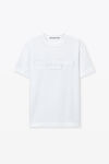 Alexander Wang white unisex tee with distressed logo in cotton jersey