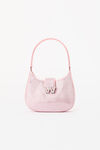 alexander wang w legacy small hobo in crystal satin prism pink
