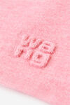 alexander wang logo scarf in soft stretch wool prism pink