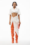 alexander wang asymmetrical skirt in silky jersey off white