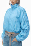 Alexander Wang washed sky ruched track jacket