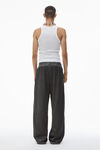 Alexander Wang washed fossil 网眼针织运动长裤