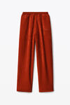 alexander wang 拷花丝绒运动裤 red