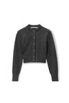 Alexander Wang charcoal melange 水晶羊毛紧身开衫