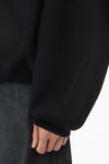 Alexander Wang black 徽标刺绣的超大号圆领棉衣