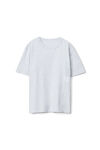 Alexander Wang light heather grey puff logo tee in cotton jersey