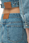 Denim Mini Skirt In Clear Hotfix